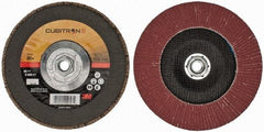 3M - 80 Grit, 7" Disc Diam, 5/8-11 Center Hole, Type 29 Ceramic Flap Disc - 13,300 Max RPM, Cloth Backing, Arbor Attaching System, Coated - Industrial Tool & Supply