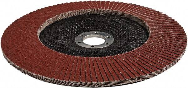 3M - 40 Grit, 7" Disc Diam, 7/8" Center Hole, Type 29 Ceramic Flap Disc - 13,300 Max RPM, Cloth Backing, Arbor Attaching System, Coated - Industrial Tool & Supply