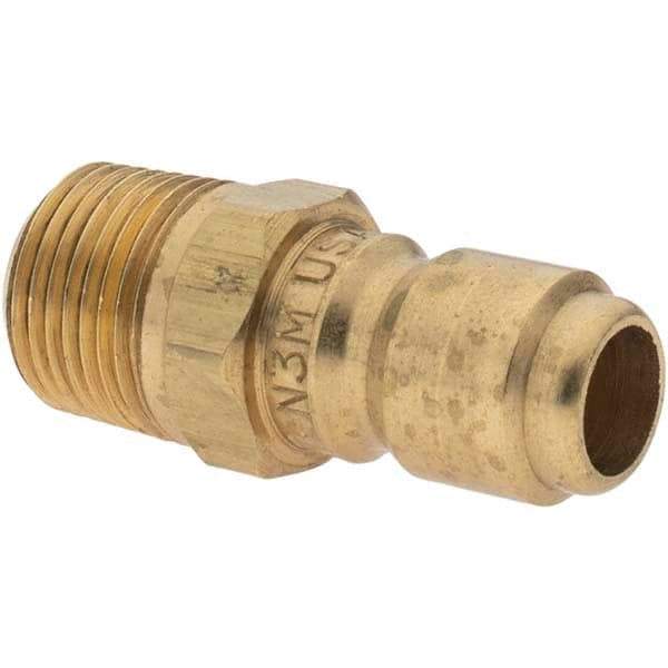 Parker - 3/8-18 NPTF Brass Hydraulic Hose Coupler - -6 Hose Size, 3/8" Hose Diam - Industrial Tool & Supply