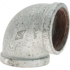 Value Collection - Class 150, 2" Galvanized Pipe 90° Elbow - Threaded, Malleable Iron - Industrial Tool & Supply