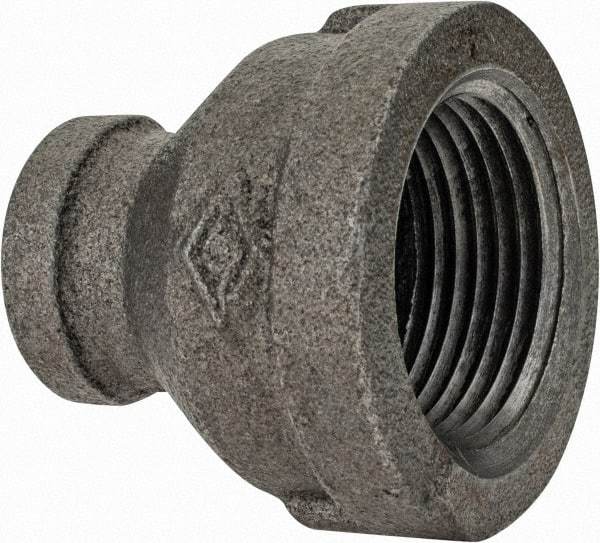 Value Collection - Class 150, 1 x 3/8" Black Pipe Reducing Bushing - Threaded, Malleable Iron - Industrial Tool & Supply