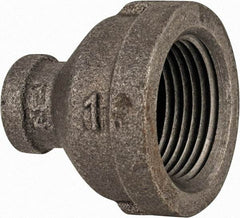 Value Collection - Class 150, 1 x 1/4" Black Pipe Reducing Bushing - Threaded, Malleable Iron - Industrial Tool & Supply