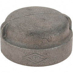Value Collection - Size 2", Class 300, Malleable Iron Black Pipe End Cap - 300 psi, Threaded End Connection - Industrial Tool & Supply
