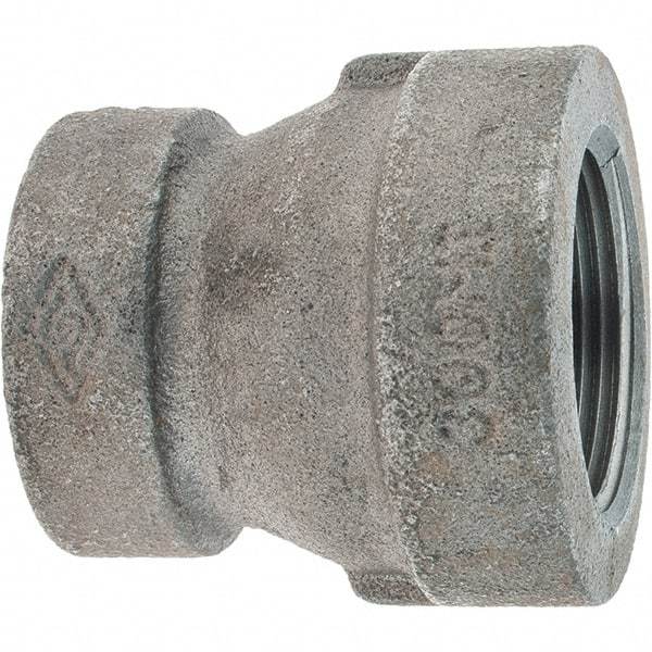 Value Collection - Class 300, 1/4" Black Pipe Reducing Coupling - Threaded, Malleable Iron - Industrial Tool & Supply