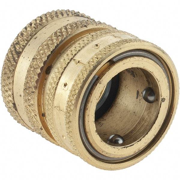 Parker - 3/4 Garden Hose Coupler - Brass & Stainless Steel, Female Connector - Industrial Tool & Supply