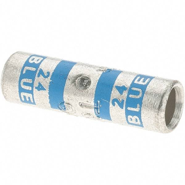 Thomas & Betts - 6 AWG Compatible, Butt Splice Terminal - Blue - Industrial Tool & Supply