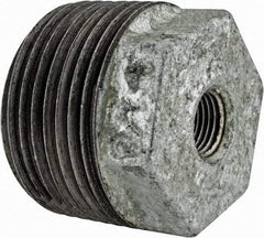 Value Collection - Size 1-1/4 x 1/4", Class 150, Malleable Iron Galvanized Pipe Hex Bushing - 150 psi, Threaded End Connection - Industrial Tool & Supply