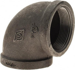 Value Collection - Size 2", Class 150, Malleable Iron Black Pipe 90° Elbow - 150 psi, Threaded End Connection - Industrial Tool & Supply