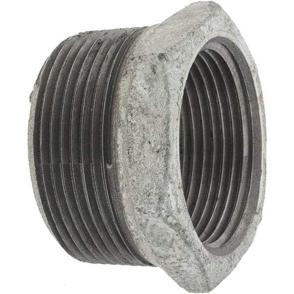 Value Collection - Class 150, 1-1/2 x 1-1/4" Galvanized Pipe Hex Bushing - Threaded, Malleable Iron - Industrial Tool & Supply