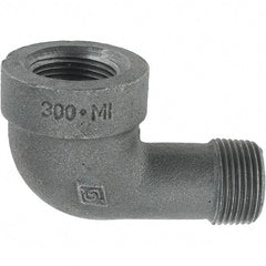 Value Collection - Size 3/4", Class 300, Malleable Iron Black Pipe 90° Street Elbow - 300 psi, Threaded End Connection - Industrial Tool & Supply