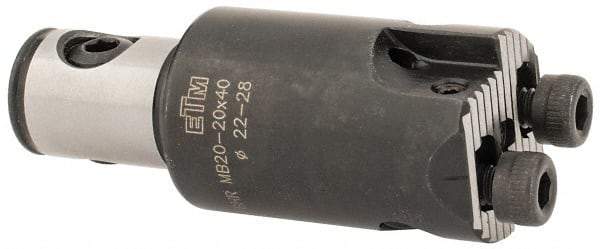 Iscar - 20mm Body Diam, Manual Single Cutter Boring Head - 22mm to 27.99mm Bore Diam - Exact Industrial Supply