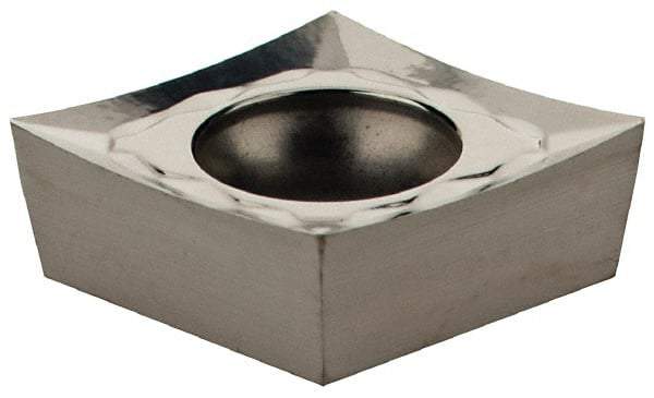 Iscar - CCGT3-0 AS Grade IC20 Carbide Turning Insert - Uncoated, 80° Diamond, 3/8" Inscr Circle, 5/32" Thick, 0.0079" Corner Radius - Industrial Tool & Supply