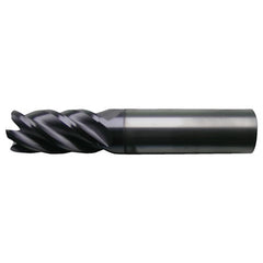 ‎1/4″ × 1/4″ × 1-1/8″ × 3″ RHS / RHC Solid Carbide 5-Flute High-Performance End Mill for Ferrous Materials - Bright - Exact Industrial Supply