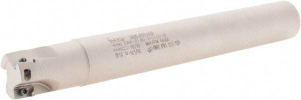 Iscar - 1" Cut Diam, 0.394" Max Depth of Cut, 1" Shank Diam, 7.87" OAL, Indexable Square Shoulder End Mill - Cylindrical Shank, 90° Lead Angle, Series Heli2000 - Industrial Tool & Supply