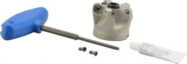 Iscar - 2" Cut Diam, 3/4" Arbor Hole, 0.343" Max Depth of Cut, 45° Indexable Chamfer & Angle Face Mill - 5 Inserts, O45MT\xB6R90MT\xB6S45MT\xB6S90MT Insert, Right Hand Cut, 5 Flutes, Series FCM - Industrial Tool & Supply