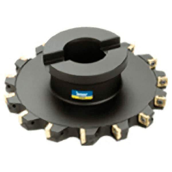 Iscar - Shell Mount B Connection, 0.3543" Cutting Width, 63/64" Depth of Cut, 100mm Cutter Diam, 1-1/16" Hole Diam, 11 Tooth Indexable Slotting Cutter - FST Toolholder, Q/XPMT Insert - Industrial Tool & Supply