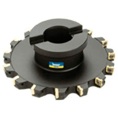 Iscar - Shell Mount B Connection, 0.3543" Cutting Width, 63/64" Depth of Cut, 100mm Cutter Diam, 1-1/16" Hole Diam, 11 Tooth Indexable Slotting Cutter - FST Toolholder, Q/XPMT Insert - Industrial Tool & Supply