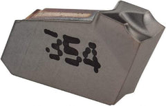 Iscar - GFR JS IC354 Grade, 0.1181" Cutting Width, Carbide Cutoff Insert - 4° Right Hand Lead Angle, 0.0012" Cnr Rad, TiCN Coated, Single End - Industrial Tool & Supply