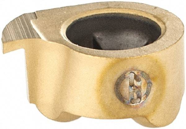 Iscar - 8050000GIQR Grade IC528, 0.5mm Cutting Width Carbide Grooving Insert - Right Hand, TiCN/TiN Finish - Industrial Tool & Supply