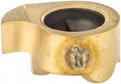 Iscar - 8222010GIQR Grade IC528, 2.22mm Cutting Width Carbide Grooving Insert - 1.5mm Max Depth of Cut, Right Hand, 0.1mm Corner Radius, TiCN/TiN Finish - Industrial Tool & Supply