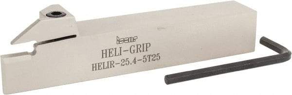 Iscar - HELI, External, Right Hand, 0.197" Min Groove Width, Indexable Grooving Tool Holder - 1" Shank Height, 1" Shank Width, 6" OAL - Industrial Tool & Supply