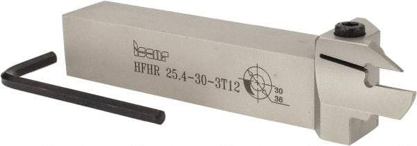 Iscar - HFH, External, Right Hand, 0.47" Max Depth of Cut, 0.118" Min Groove Width, Indexable Grooving Tool Holder - HFPR Insert Compatibility, 1" Shank Height, 1" Shank Width, 6" OAL - Industrial Tool & Supply