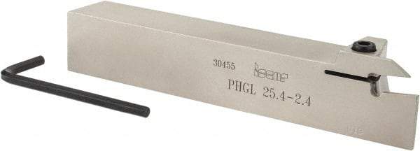 Iscar - PHG, External, Left Hand, 0.67" Max Depth of Cut, 3/32 to 1/8" Groove Width, Indexable Grooving Tool Holder - GDMW 2.4 Insert Compatibility, 1" Shank Height, 1" Shank Width, 6" OAL - Industrial Tool & Supply