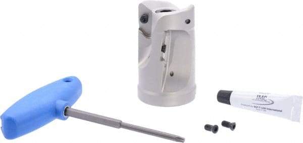 Iscar - 2" Cut Diam, 1" Arbor Hole, 1.55" Max Depth of Cut, Indexable Chamfer & Angle Face Mill - 4 Inserts, APCR 22.... Insert, Right Hand Cut, 2 Flutes, Series SM - Industrial Tool & Supply