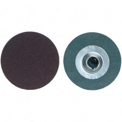 Merit Abrasives - 1-1/2" Disc Diam, 80 Grit, Aluminum Oxide Quick Change Disc - Type S Attaching System, Coated, Medium Grade, 30,000 RPM, R228 Series - Industrial Tool & Supply