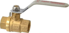 Value Collection - 1/2" Pipe, Full Port, Brass UL Listed Ball Valve - Inline - Two Way Flow, FNPT x FNPT Ends, Lever Handle, 600 WOG, 150 WSP - Industrial Tool & Supply
