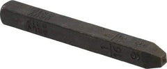 Made in USA - 1/16" Character Size, 9 Character, Heavy Duty Individual Steel Stamp - Steel, Individual - Industrial Tool & Supply