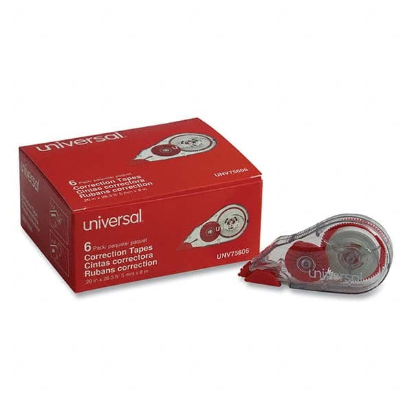 UNIVERSAL - Correction Fluid & Tape Type: Correction Tape Non-Refillable Tape Size: 1/5 x 315" - Industrial Tool & Supply