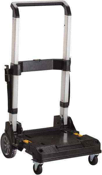 DeWALT - 200 Lb Capacity 12-3/4" OAH Trolley - Telescopic 3-Position Aluminum Handle, Metal, 2 Rigid, 2 Swivel Wheels - Industrial Tool & Supply