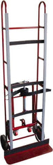 PRO-SOURCE - 1,200 Lb Capacity 66-3/4" OAH Vending Truck - 5-1/4 x 24" Base Plate, Steel Handle, Steel, Mold-On Rubber Wheels - Industrial Tool & Supply