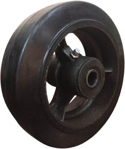 Value Collection - 6 Inch Diameter x 2 Inch Wide, Mold-On Rubber Caster Wheel - 410 Lb. Capacity, 3/4 Inch Axle Diameter, Roller Bearing - Industrial Tool & Supply