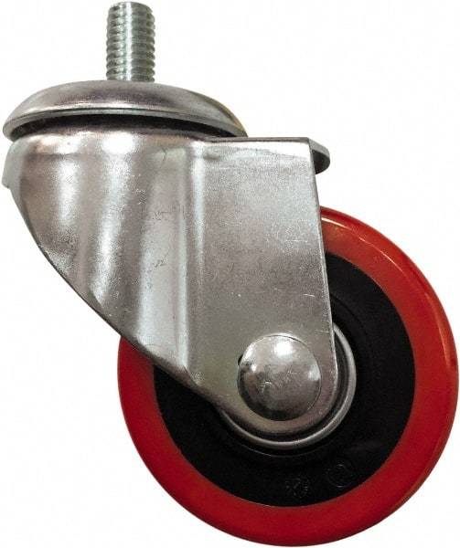 Value Collection - 3 Inch Diameter x 1-1/4 Inch Wide, Polyurethane Caster Wheel - 220 Lb. Capacity, 3/8 Inch Axle Diameter, Ball Bearing - Industrial Tool & Supply