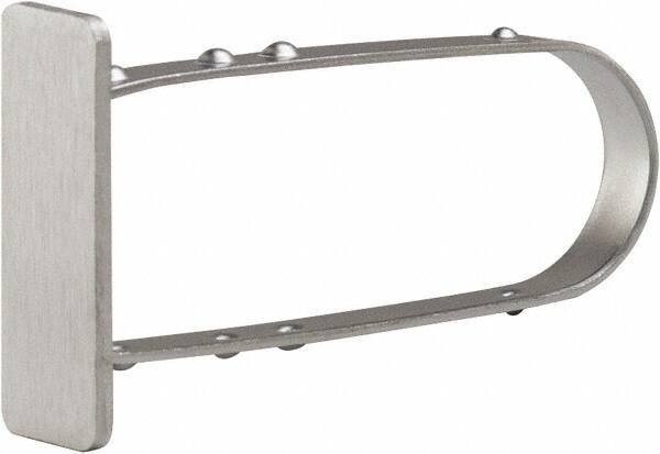 ECONOCO - 3/4" Wide, Open Shelving Accessory/Component - Steel, Satin Chrome Finish, 2" Long, Use with 1/2" x 1-1/2" Rectangular Tubing - Industrial Tool & Supply