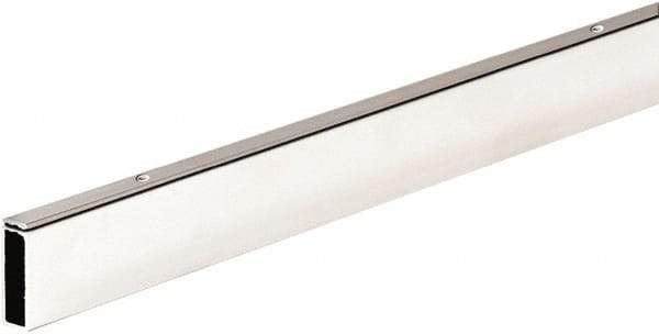 ECONOCO - 1/2" Wide, 1-1/2 High, Open Shelving Accessory/Component - Steel, Matte Finish, 48" Long, Use with 1/2" x 1-1/2" Rectangular Tubing Hangrail Brackets - Industrial Tool & Supply