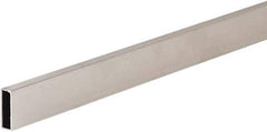 ECONOCO - 1/2" Wide, 1-1/2 High, Open Shelving Accessory/Component - Steel, Chrome Finish, 126" Long, Use with 1-1/4" Hangrail Brackets - Industrial Tool & Supply