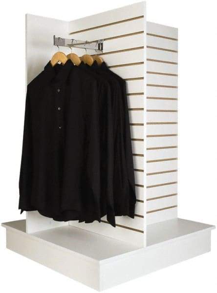 ECONOCO - 36" Wide, 54 High, Open Shelving Accessory/Component - Melanime Density Fiberboard, 36" Deep, Use with Slatwall Accessories - Industrial Tool & Supply