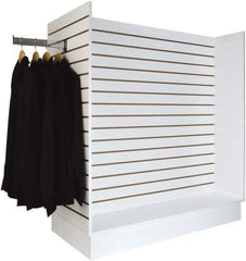 ECONOCO - 49-1/4" Wide, 54 High, Open Shelving Accessory/Component - Melanime Density Fiberboard, 24" Deep, Use with Slatwall Accessories - Industrial Tool & Supply