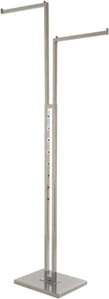ECONOCO - 72 High, Open Shelving Accessory/Component - Steel, Chrome Finish, Use with Free Standing Garment Rack - Industrial Tool & Supply