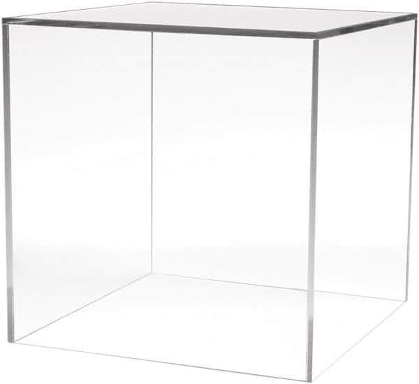 ECONOCO - 12" High x 12" Wide x 12" Deep, Display Cube Plastic Shelving - Clear - Industrial Tool & Supply