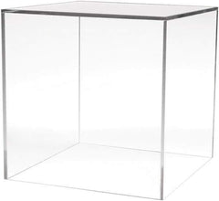 ECONOCO - 12" High x 12" Wide x 12" Deep, Display Cube Plastic Shelving - Clear - Industrial Tool & Supply