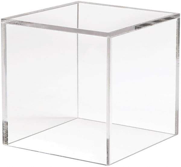ECONOCO - 6" High x 6" Wide x 6" Deep, Display Cube Plastic Shelving - Clear - Industrial Tool & Supply