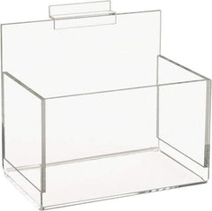ECONOCO - 5" Deep, Clear Acrylic Slatwall Bin - 7" High x 8" Wide x 5" Long - Industrial Tool & Supply