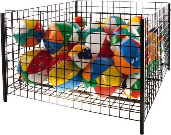 ECONOCO - 48" Long x 48" Wide x 32" High Steel Basket-Style Bulk Container - Industrial Tool & Supply