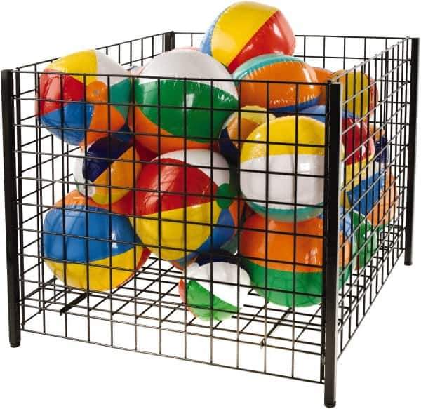ECONOCO - 36" Long x 36" Wide x 32" High Steel Basket-Style Bulk Container - Industrial Tool & Supply
