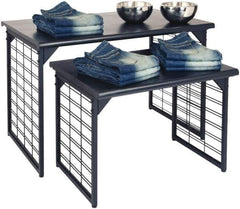 ECONOCO - 36 to 50" Wide x 25 to 32" High Stationary Nesting Table - Matte Black, Steel Frame - Industrial Tool & Supply