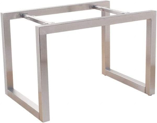 ECONOCO - 36" Long x 24" Wide x 24" High Stationary Display Table Frame - Satin Chrome, Steel Frame - Industrial Tool & Supply